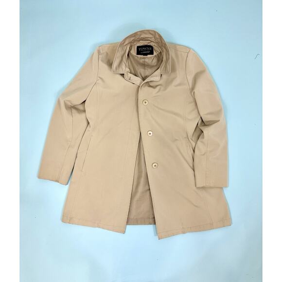 Vintage Towne by London Fog, Women's, Size L Trench Coat, Beige Button Up Jacket - Picture 1 of 11